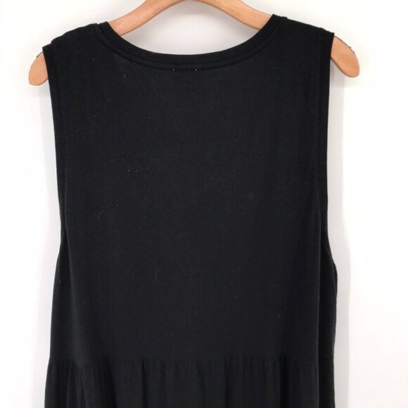 J.Crew Womens Sleeveless Black Tiered Dress knit cotton Size XXL - Picture 14 of 14